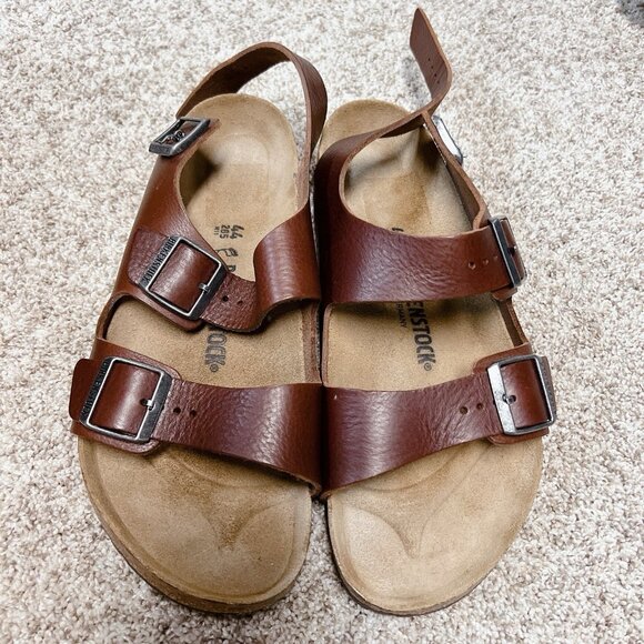 Birkenstock Milano Leather Sandals Vintage Roast Leather Mens EU 44 US 11-11.5 R - Picture 10 of 10
